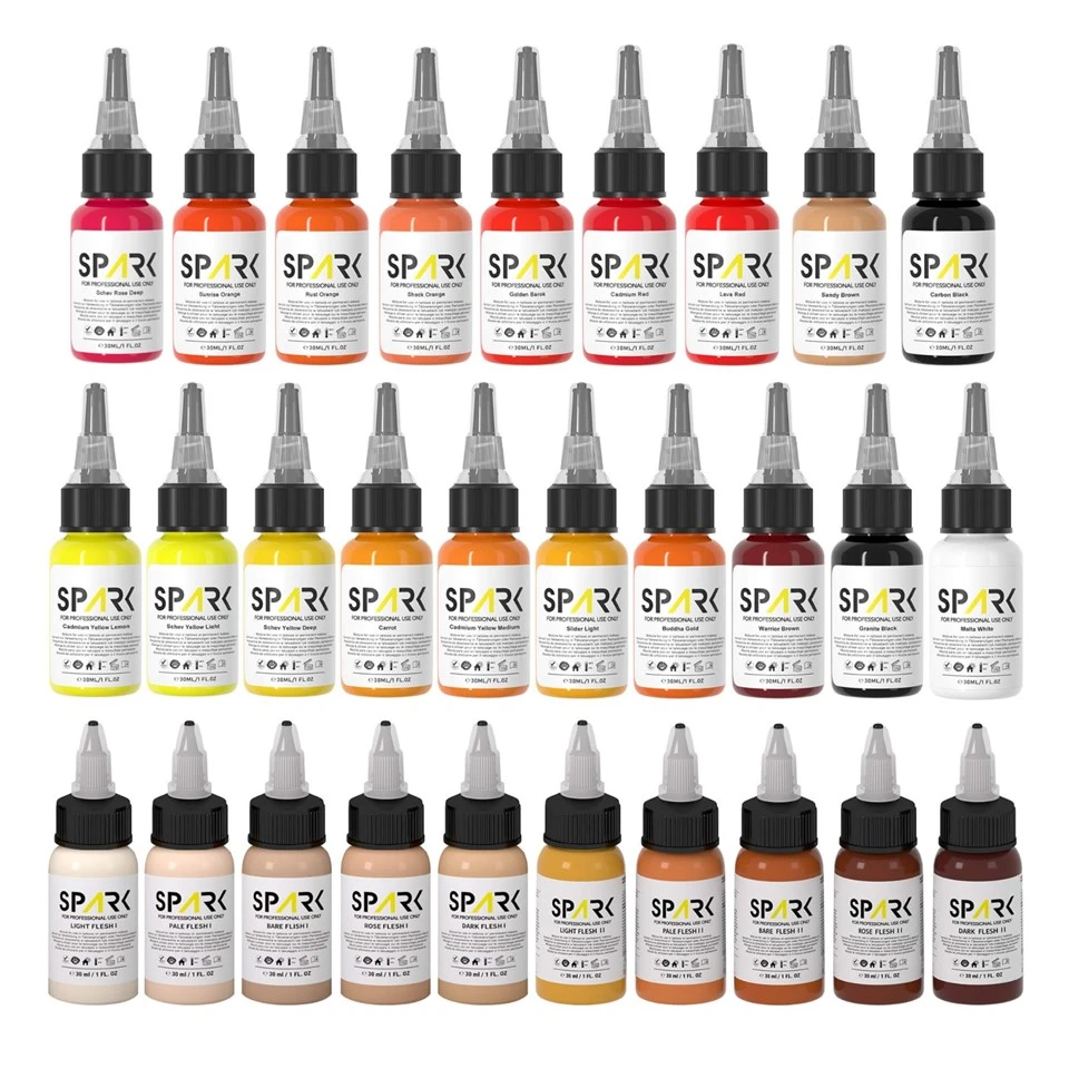 Professional Organic Inks Vibrant Colors Long-Lasting Tattoo Ink 30ml EU Certified For Body Art & Permanent Makeup factory