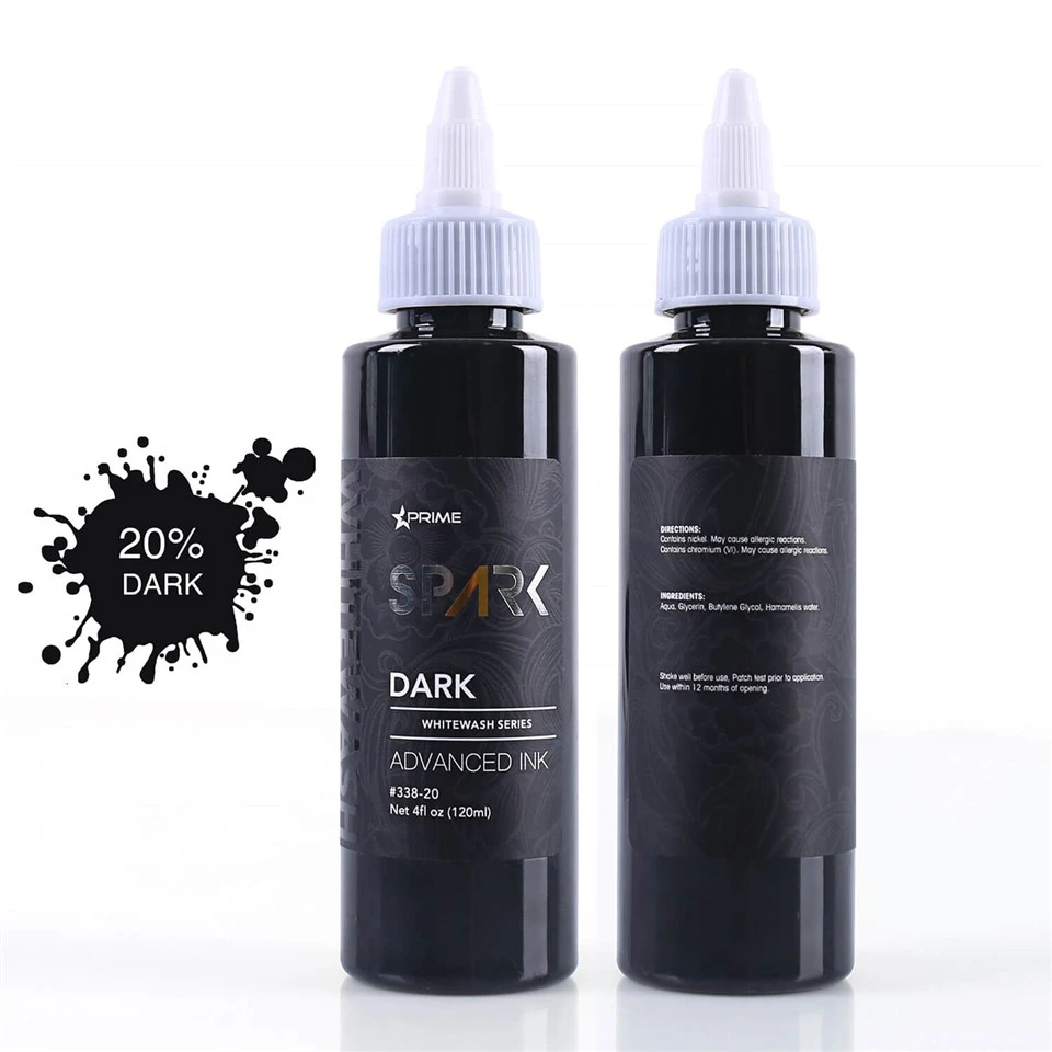 Professional Set Of 4OZ Organic BLACK And WHITEWASH Tattoo Ink For Body Art