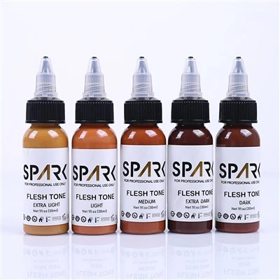 プロフェッショナル 5 色 30 ミリリットルオーガニック肌肌色パーマネントタトゥーインクリアルでアートメイク用