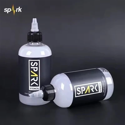 スパークビーガンステンシルフレンドリーファスト-乾燥フォーミュラスタッフ転送ゲル8 fl oz（240 ml）タトゥーステンシルアプリケーション