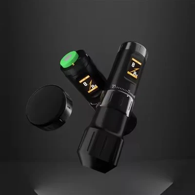 スパーク新規到着デュアルバッテリーロータリー電気タトゥーペン充電式ボディアート機器調整可能なストロークパーマネント電気