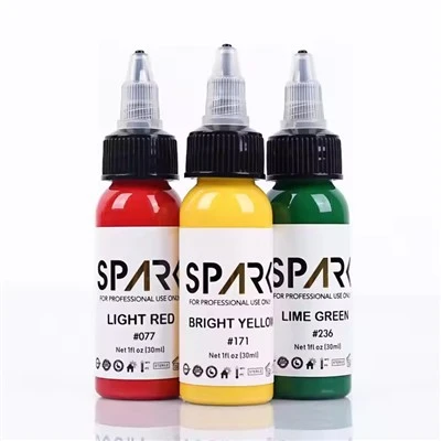 スパークオーガニック1オンス（30ml）肌に優しい鮮やかなタトゥー供給インク恒久的なメイクアップカグマタトゥーインク