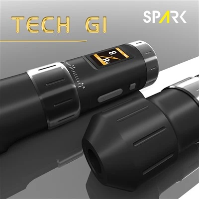 SPARK TECH G1 2-4mm 調整可能なプロフェッショナルワイヤレスタトゥーマシン、充電式アルミニウム針付きボディアート用