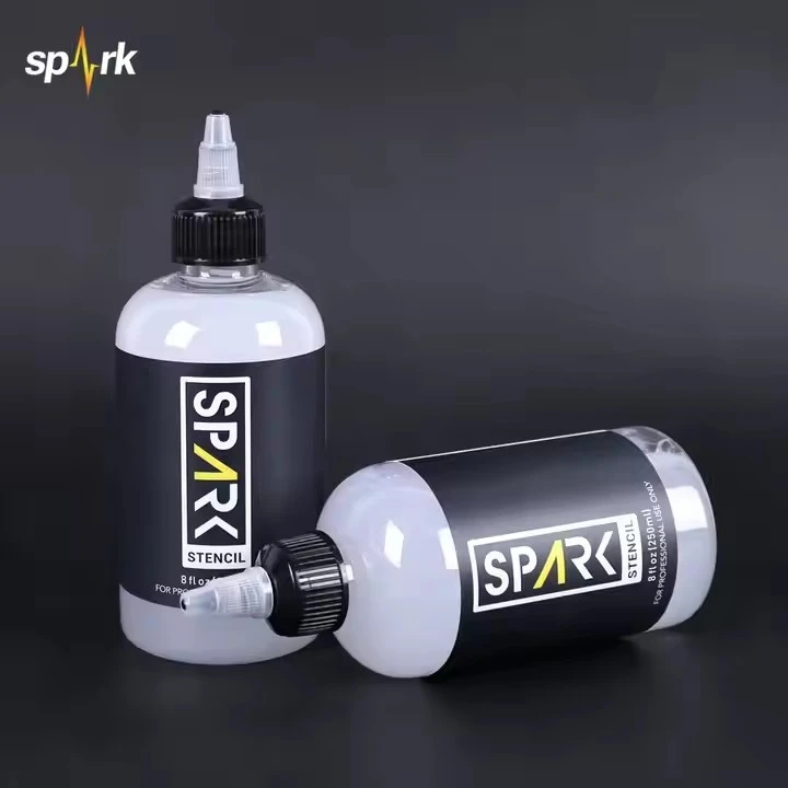 スパーク8オンス(250 ml)クイックドライノン-フェードスムーズなステンシルタトゥー転送ジェルプロのタトゥーアーティスト向け
