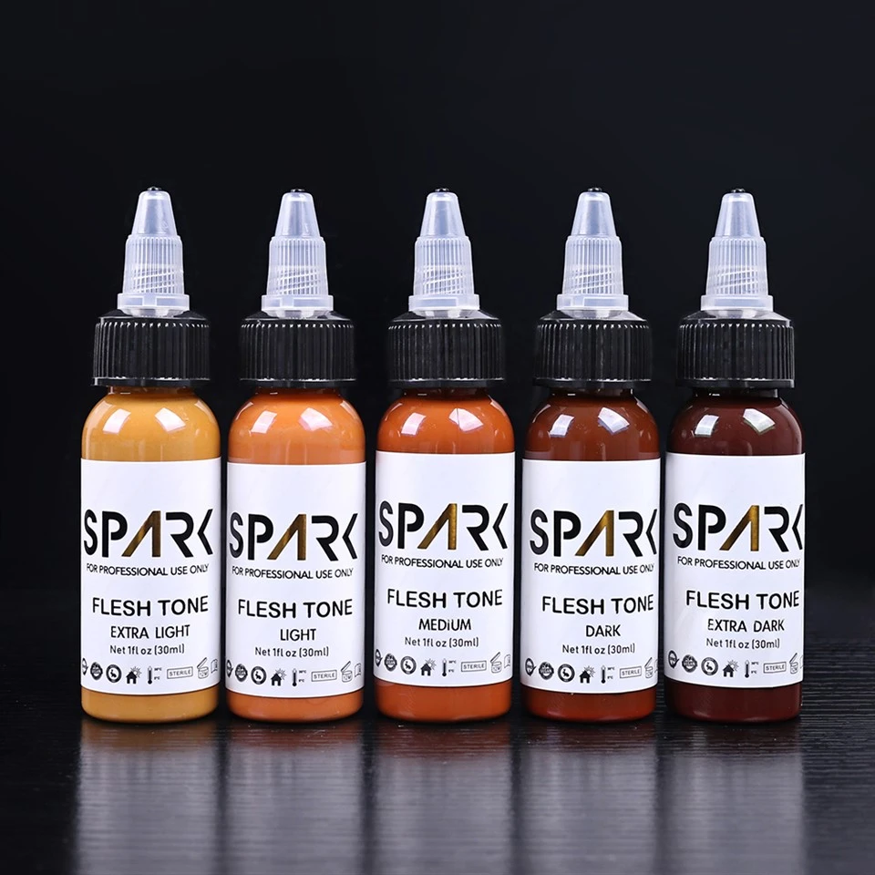 Tattoo Flesh Tone Skin Ink 5 Pieces For Cover Ups For Tattoos And Body Art